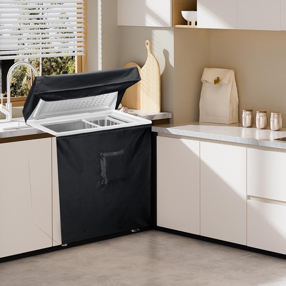 For 3.5 Cubic Feet Chest Refrigerator Cover With Zipper Waterproof Refrigerator Covers 64*58*87cm, 71*58*87cm, And 101*64*89cm