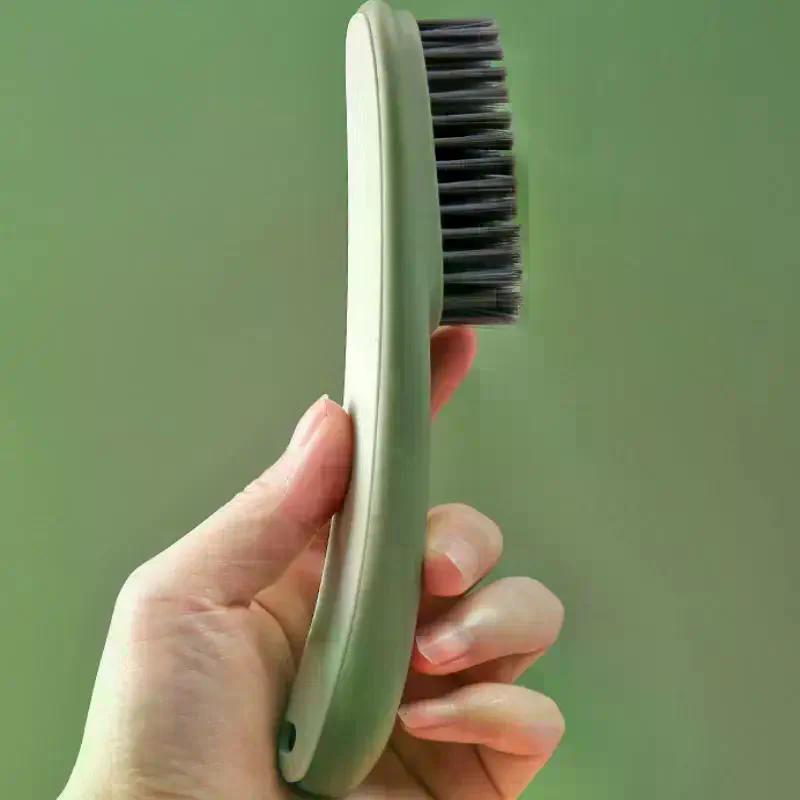 1Pcs Long Handle Household Cleaning Brush - Multi-Purpose Soft Bristle Shoe & Laundry Brush For Home, Car, And Daily Use