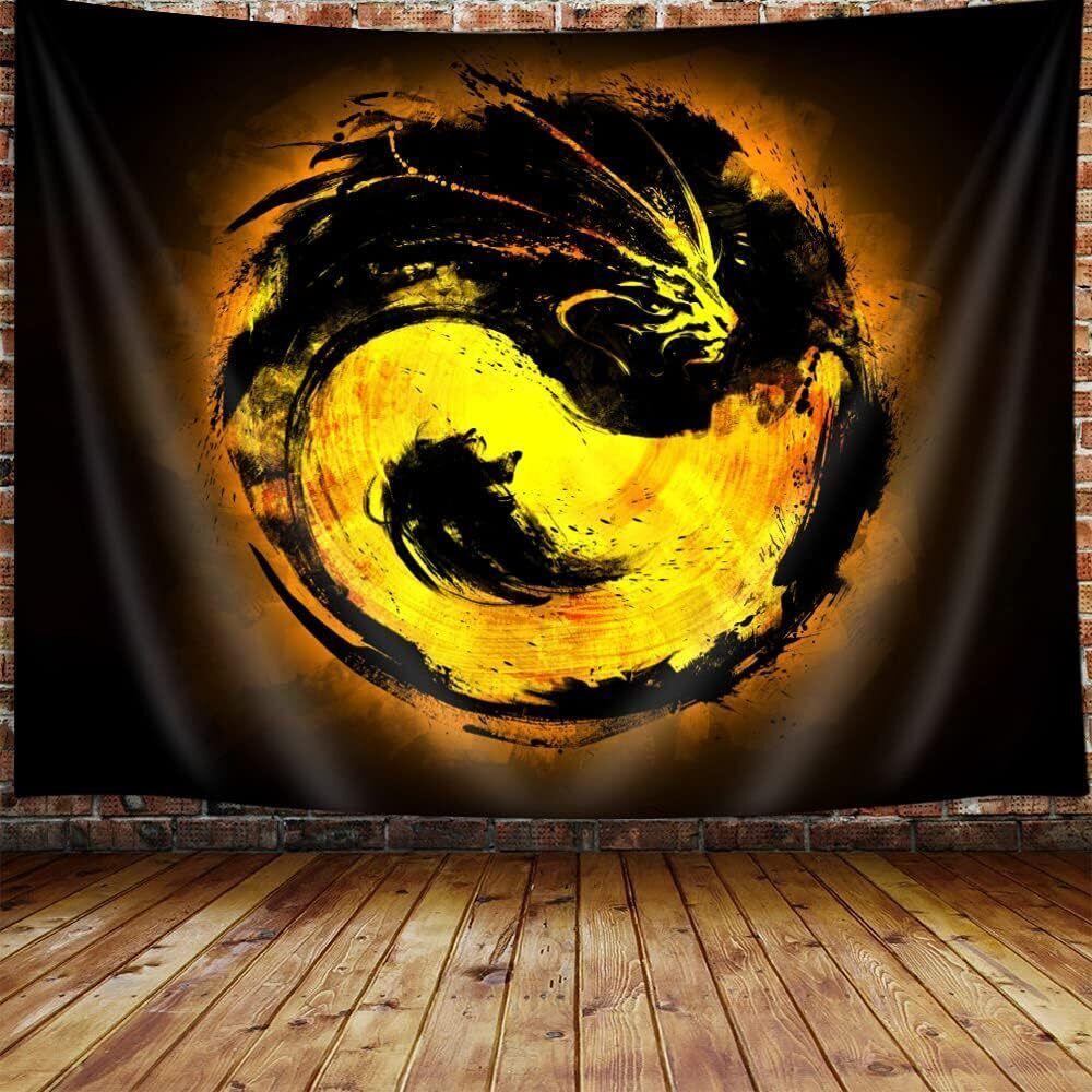 very large Asian wall tapestry 75x100