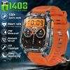 Neue Militärqualität 1400 mAh Akku Smartwatch Herren 2,01" Bildschirm 5ATM Wasserdicht GPS Track Sport Fitness Smartwatch