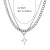 Double Layer Star Necklace Adjustable Length Zinc Alloy Lightweight Jewelry For Women Men Layering Designs Neckchain