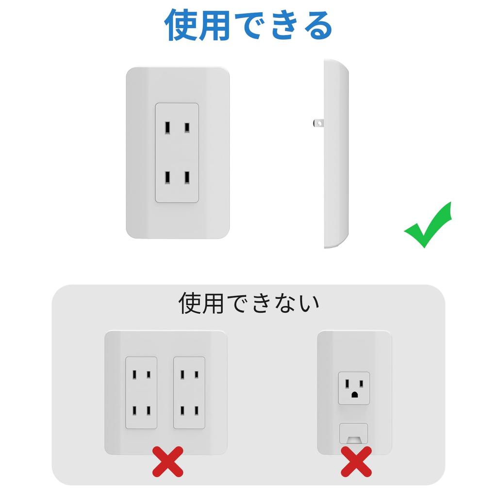 Mscien Outlet Baby Wall Outlet Conceals Prevents Children and Babies from Pulling Out Power Hidden 2m Extension Surge 9 Wall OA with Mscien Cover,