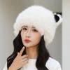 Women's Sweet and Cute Warm Fisherman Hat Autumn and Winter Earmuffs Plush Cute Cold-proof Hat