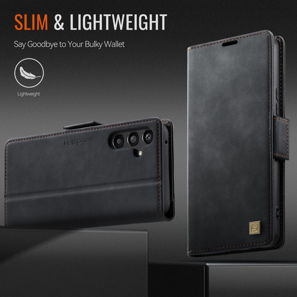 For Samsung Galaxy A34 Wallet Case with Card Slots & Kickstand, 360° Protection Leather Case