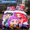 Kpop cartoon 3pcs K-pop music group Bedding set,Ideal for Bedroom, Dormitory,Including Duvet Cover And 2pcs Pillowcases,Fan gifts