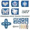 Fashion Zircon Heart Butterfly Moon Star Guitar Italian Charm Links Fit 9MM Stainless Steel Bracelet Jewelry Couple DIY Making