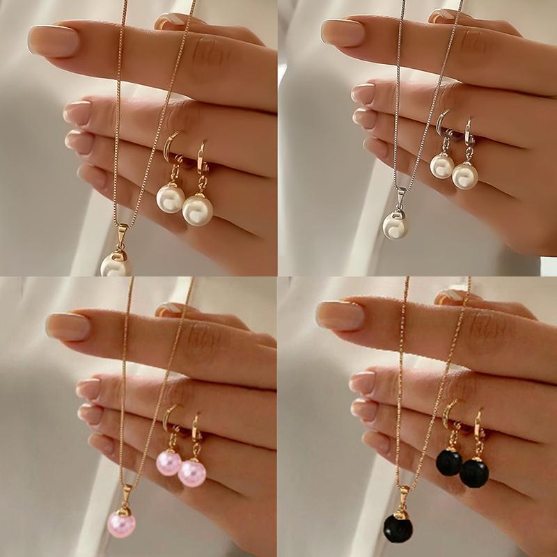 3 Pcs Jewelry Set Of Earring Pendant Necklace For Women Exquisite  Wedding Gift