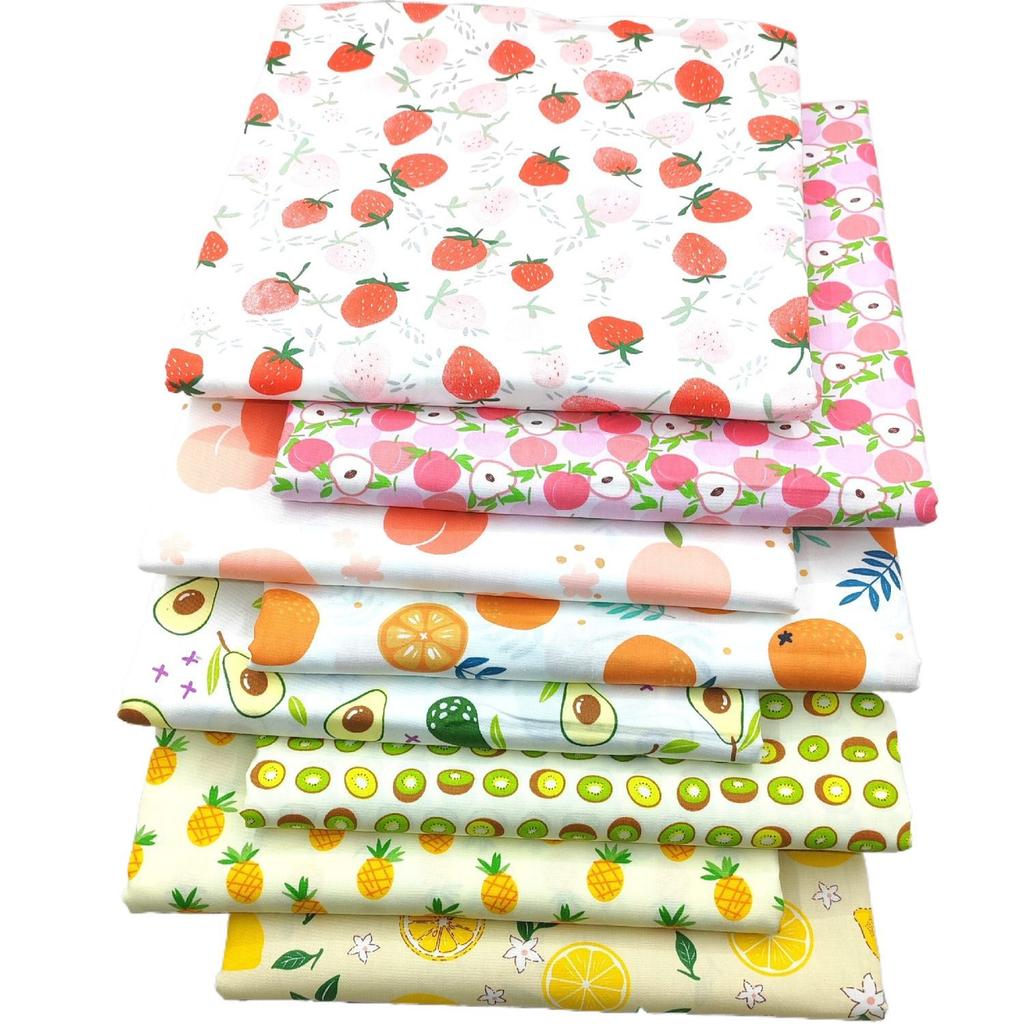8PCS Cotton Fabric Printed Cloth Sewing Quilting Fabrics for Patchwork Needlework DIY Handmade Material Fabric Cotton