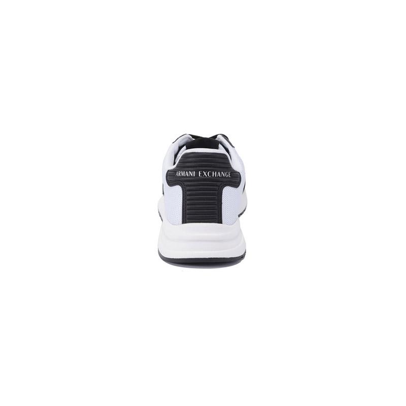 Armani Exchange Fabric Leather Pu Armani Ax Logo Mesh Splicing Thick Sole Low Top Casual Shoes Men sneakers White Black XUX071XV527T685