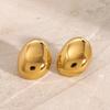 Jieding 18k Gold Plated Stainless Steel Stud Earrings: High-End European & American Design, Titanium Cross-Border Jewelry.