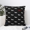 Dachshund Pattern Square Pillow Case Wiener Sausage Doxie Dog Lover Cushion Cover Awesome Zipper Decor Pillowcase for Sofa