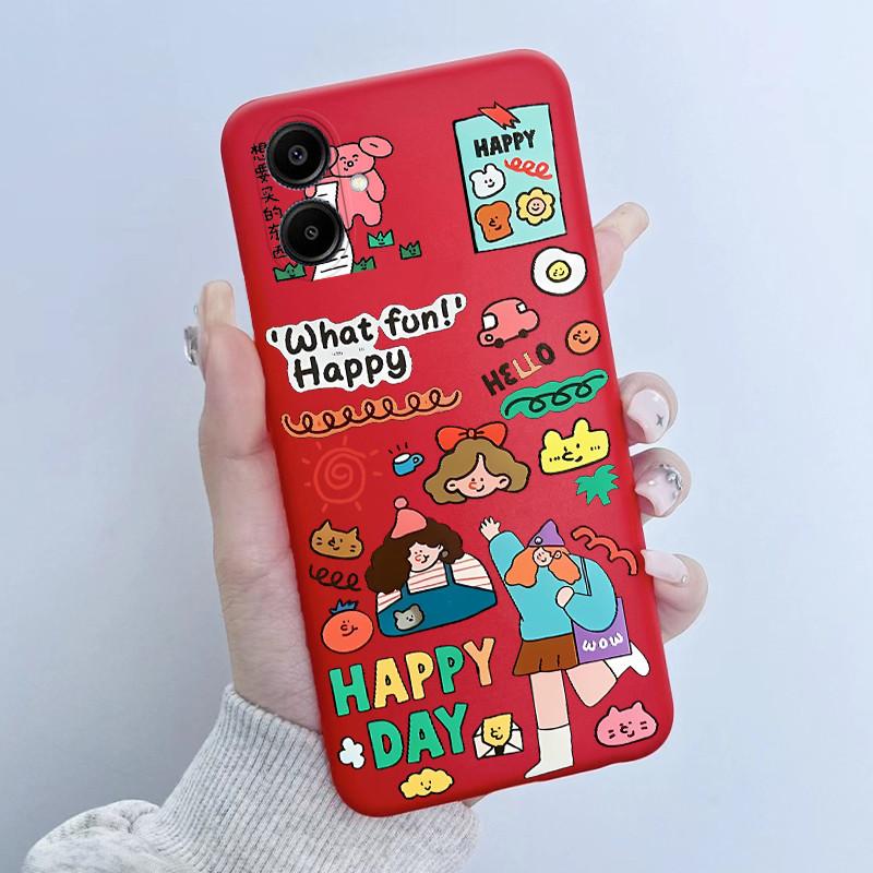 For Samsung Galaxy A06 Casing A065 SM-A065F A06 4G GalaxyA06 Cover Cute Astronaut Panda Flowers Pattern Candy Soft Silicone Case