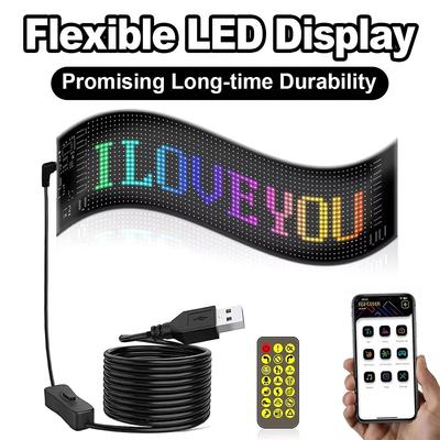 App Control Led Matrix Panel Smart Flexible Auto Indoor Bluetooth Programmable Diy Light Pixel Waterproof Strip Wall Car Display