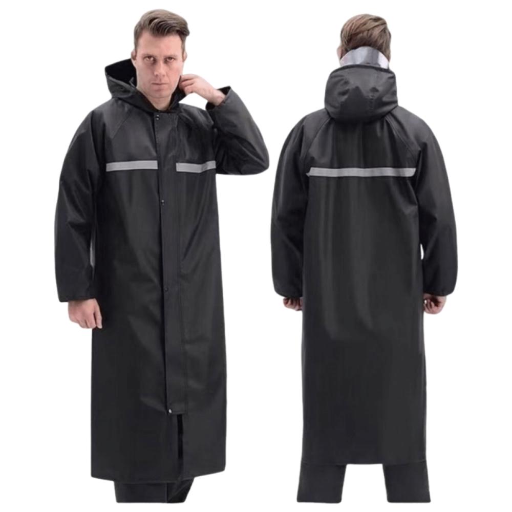 High Neck Electric Vehicle Raincoat Full Coverage Universal Raincoat  Electric Bike 5XL 175-190cm чёрный