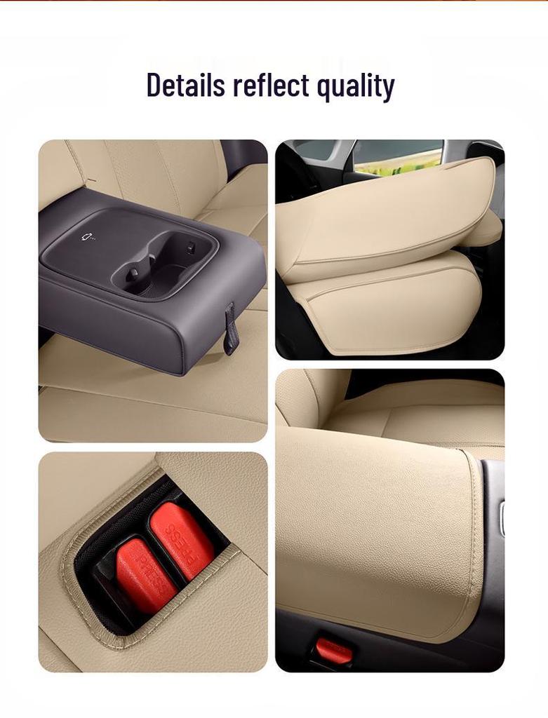 2025 Perforated Leather Seat Cushion for Leapmotor LAFA5: Vehicle-Specific, All-Season, Fully Enclosed