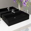 Day and Night - Day and Night Black Ceramic Sink with Tap Hole 60.5x42.5x14.5 Cm