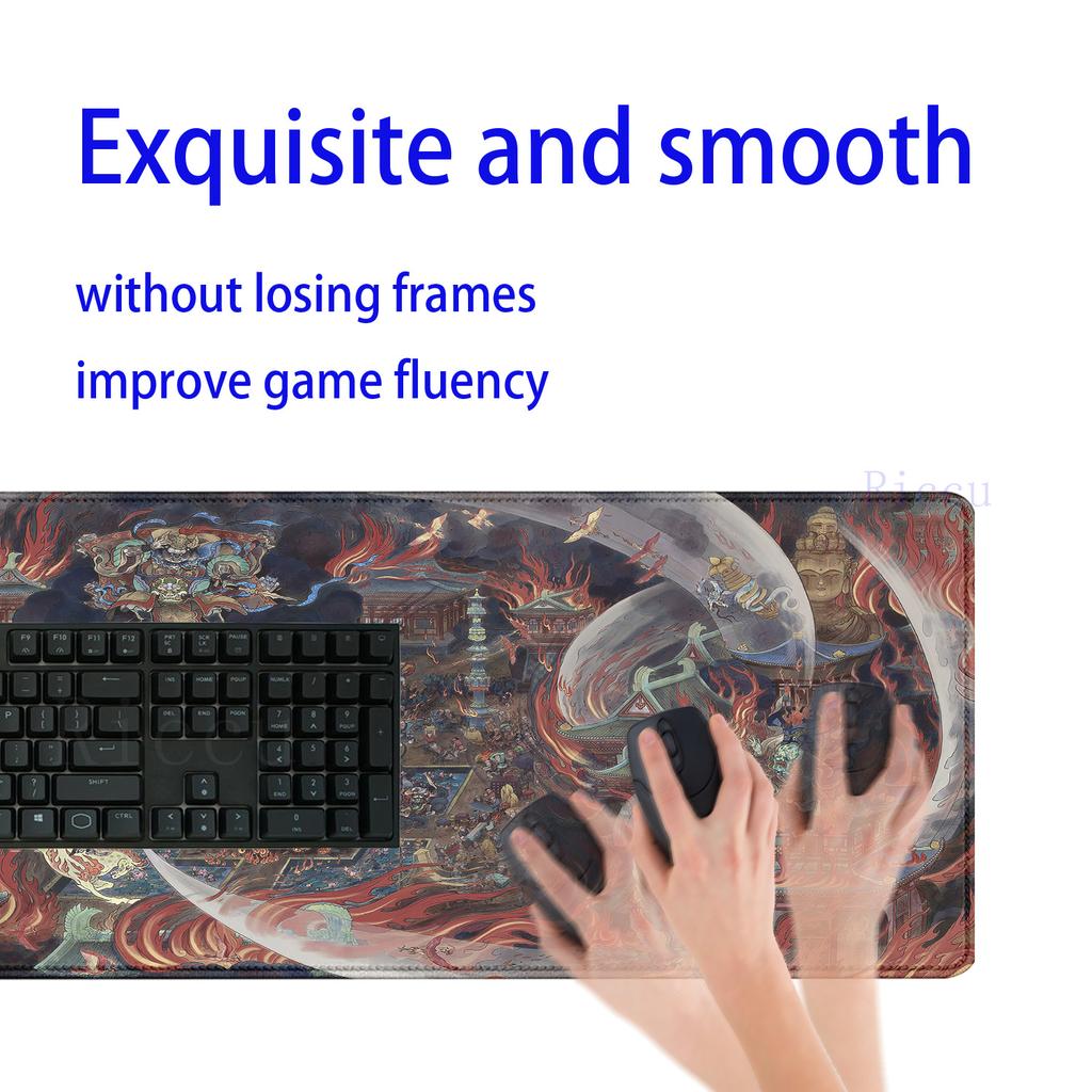 Hot selling games Black Myth WuKong fresco mousepad Gamer mouse pad Long Table Mat teclado Mouse Pad Deskmat Accessories Gift
