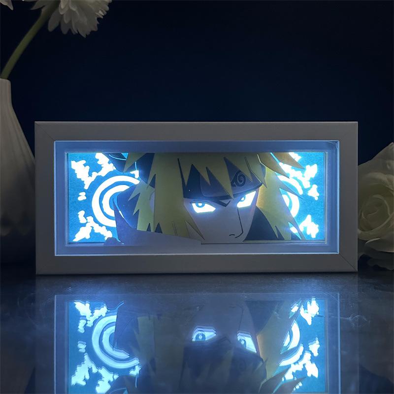 Naruto Anime Paper Carving Lamp: Desktop Ornament & Photo Frame Figurine