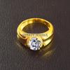 Moissanite Oval Cut With 925 Sterling Silver Gold Plated Ring For Men's #B276 JL375681922841