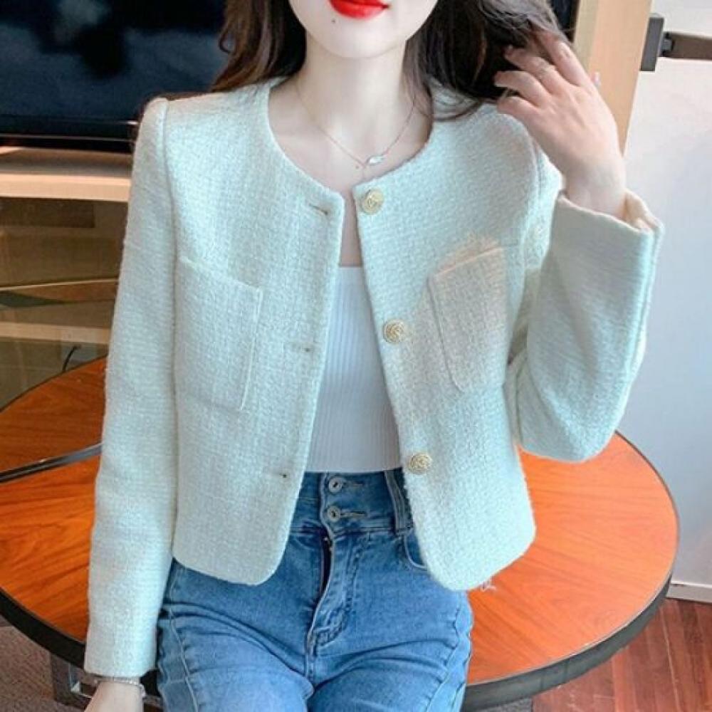 Navava Women Clean Chic Crop Long Sleeve Suit Cardigan Nc195