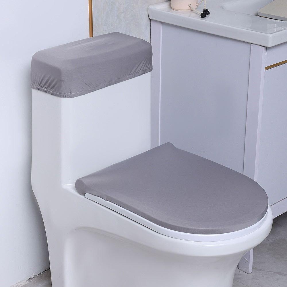 Dustproof Toilet Lid Cover Washable Stretch Toilet Seat Cover Toilet Dust Cover