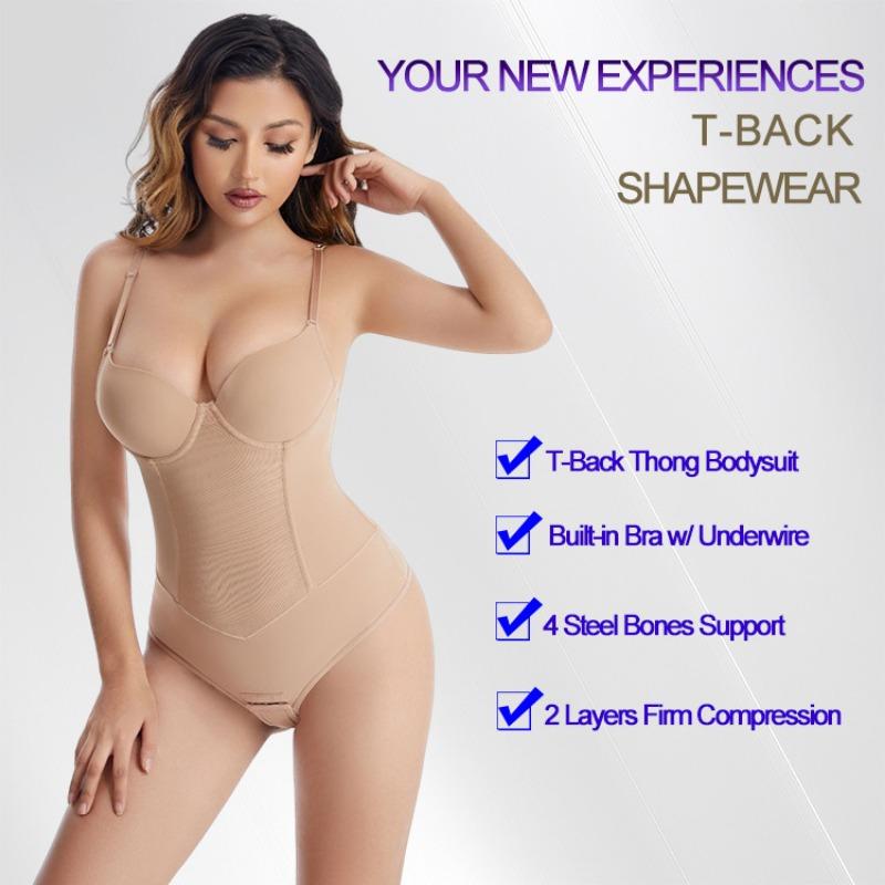 Women Corset Shapewear Bodysuit With Underwire Steel Bones Tummy Control Butt Lifting