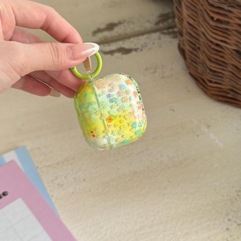 Yellow-green Smudged Floral AirPods 1 Generation Earphone Case for Apple Earphones AirPods 1 Generation Pro1