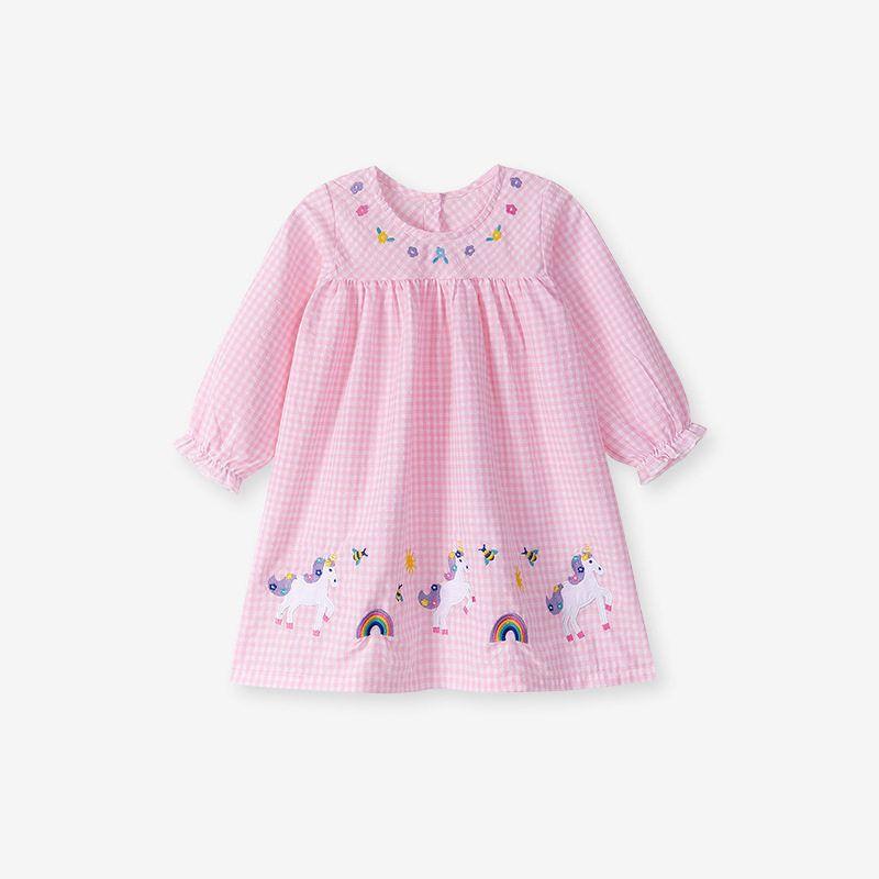 Little Maven Autum Baby Girl Dress European and American Style Kidsren s Skirt Cartoon Cute Girl Skirt S3191 2Y (90cm)