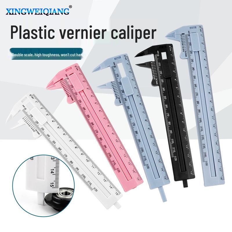 Double Scale Plastic Vernier Caliper - Student Mini Measurement Ruler