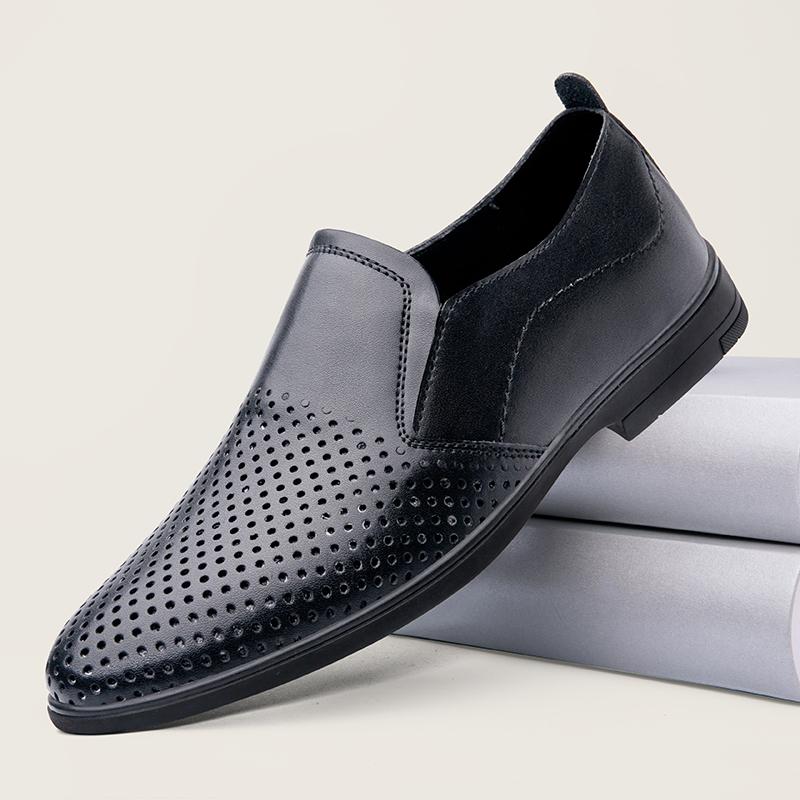 Módní ležérní kožené boty Nový přírůstek Pánské boty Oxford Pohodlné nízké formální obuv pro společenské události Obchodní Pánské Derby boty Tenisky