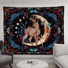 Tree Of Life Tapestry Wall Hanging Moon Phase Snake Tapestries Trippy Bohemia Hippie Mushroom Moth Floral For Living Room Bedroo