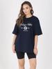 American Retro 2025 Oversized T-Shirt: Trendy High-End Print, Short Sleeve Summer Design