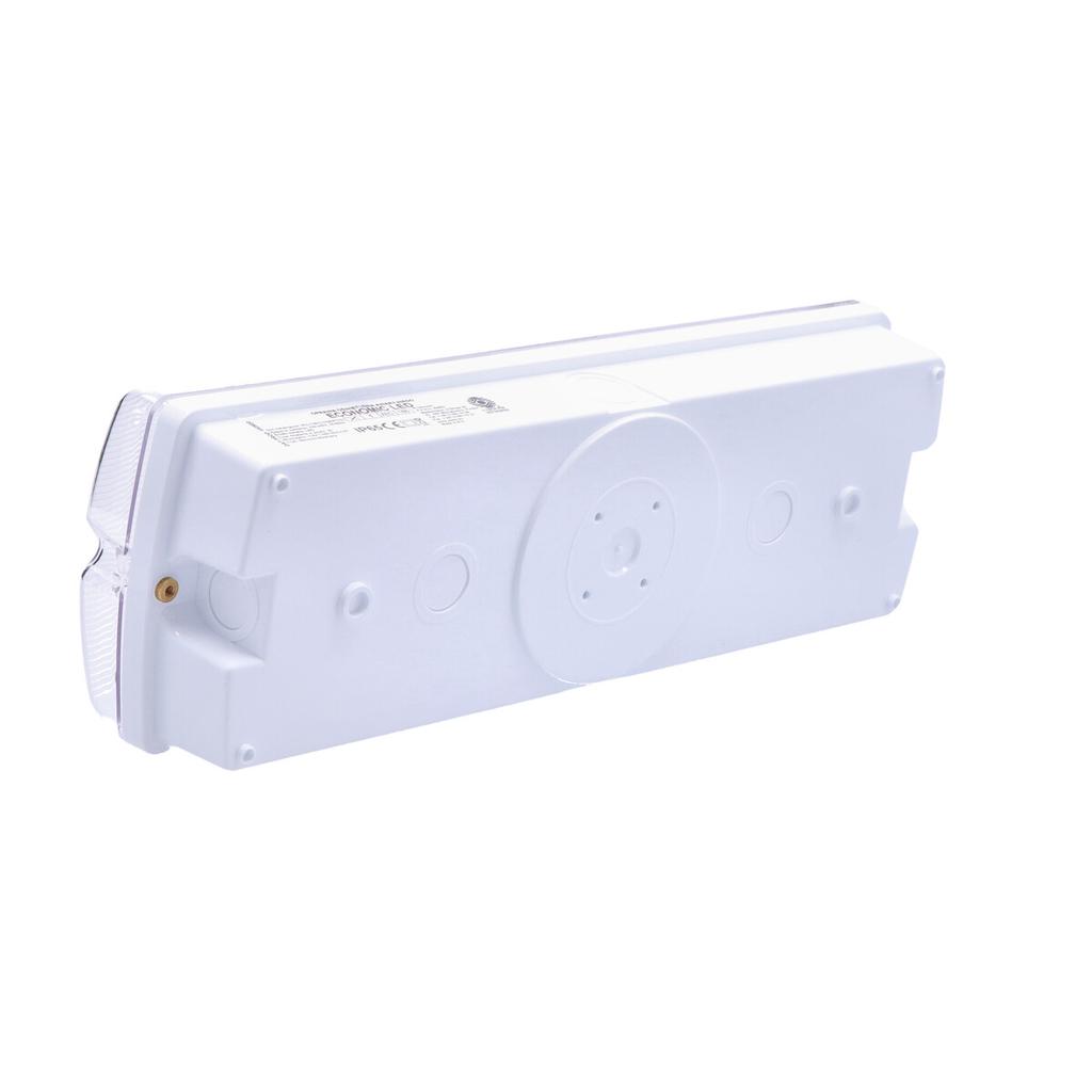 Mains-powered and emergency LED luminaire, ECONOMIC 1W 3h + PU33, test button, IP65