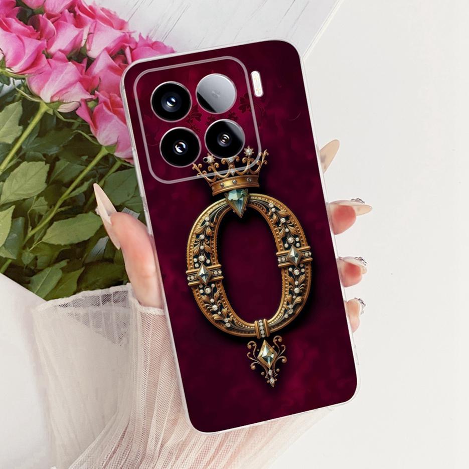 For Xiaomi Mi 15 Pro Case Luxury Crown Letters Cover Clear Silicone Soft Slim Phone Case For Xiaomi 15 Pro Mi15 Pro Fundas Coque