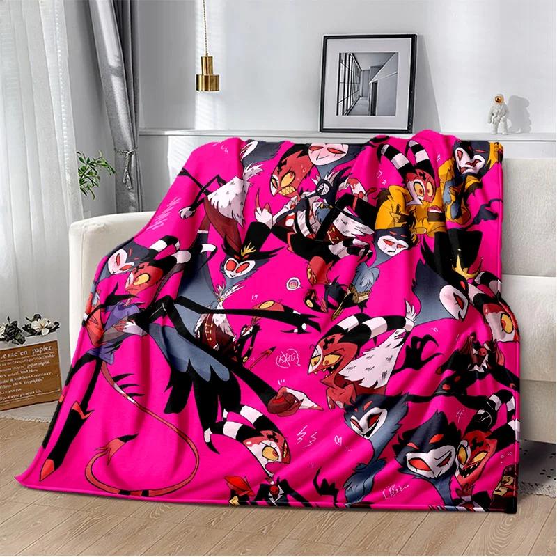 

Helluva Boss Blitzo Plush Flannel Throw Blanket for Bedroom Living Room Sofa Picnic Soft Cozy Adult Animation Inspired 40x50in