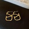 Fashion Multilayer Ring C- Shaped Stud Earrings for Women Minimalist Minority Design Earrings Fashionable Earrings Accessible Luxury Fancy