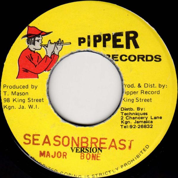 

7-дюймовая пластинка MAJOR BONES Season Breast NONE Pipper Records Ямайка Регги Ска Даб Б/у