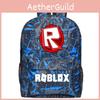 Roblox Pattern Kids School Backpack With Large Capacity And Durable Nylon Material