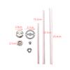 1Set 6/8/10in Manual Pepper Grinder Accessories Mill Parts Zinc Alloy Core With Pole Kits With Self Tapping Hardware Kit