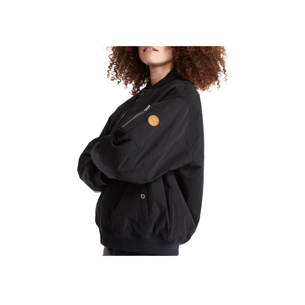 Timberland Loose Fit Quilted Flight Jacket Women Jackets Black A2BWQ-001