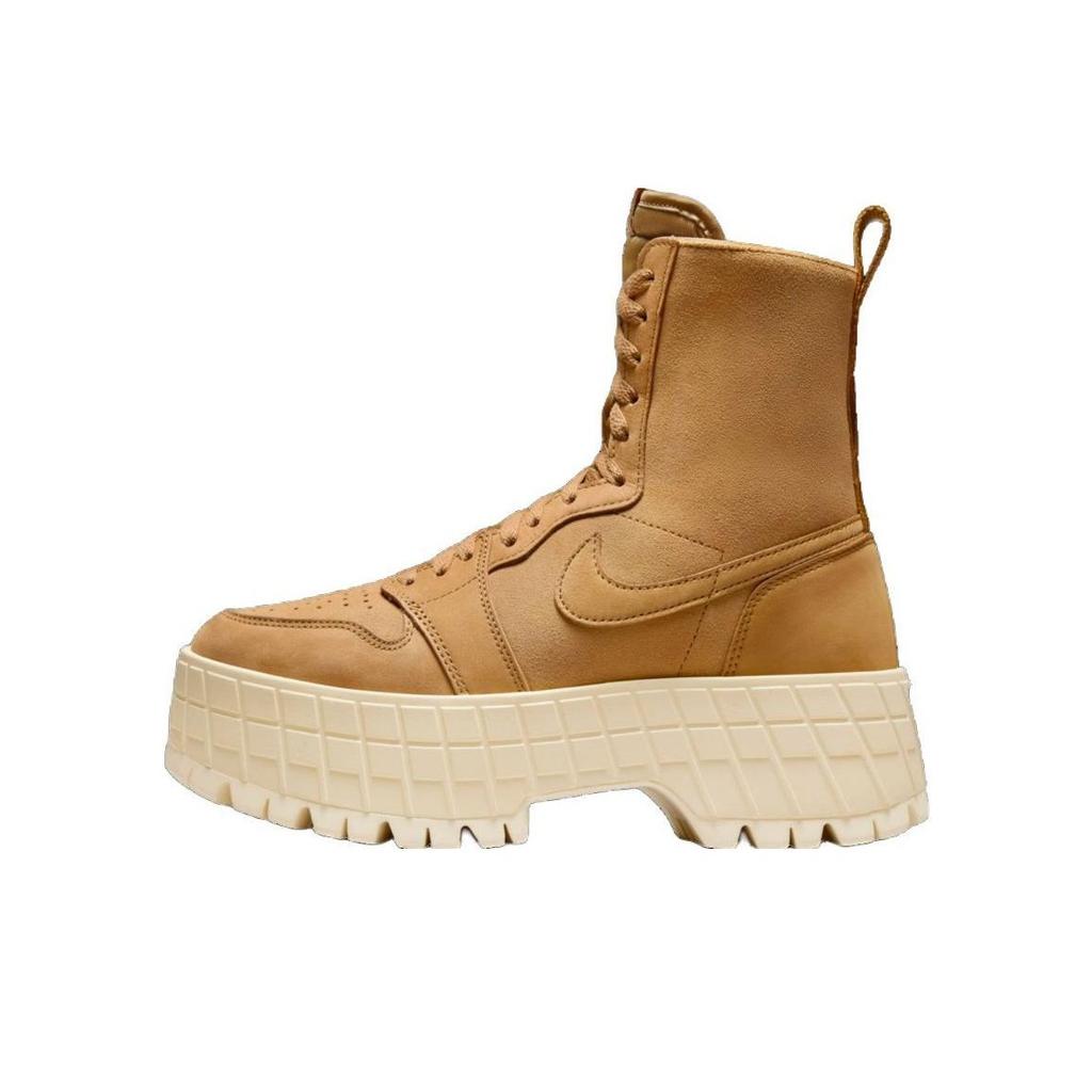 Air Jordan 1 High Brooklyn Wheat Muslin Women Sneakers Tan FJ5737-700
