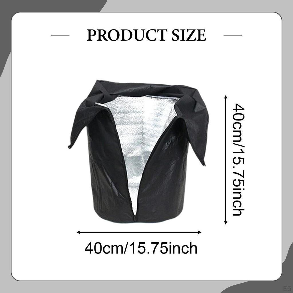 Plant Winter Protection Pot Anti Frost Cover with Drawstring and Zipper Flower Bag