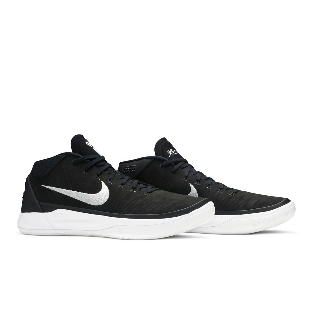 Nike Kobe A.D. Mid 'Black' (Unisex) Black / Metallic Silver-White Basketball Shoes 942521 002
