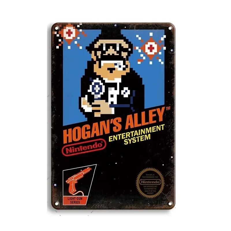 Metal Tin Poster Video Game Retro Metal Tin Sign Plaque Poster for Bar Club Wall Decor Retro Home Vintage Wall Plate Pendant