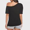 Women's Retro 'I Love 80s Disco' Off-Shoulder Medium Sleeve Top