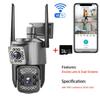 New 2K HD Waterproof EU IP Camera Wifi 4G Sim Card PTZ 4MP Dual Lens Outdoor AI Human Tracking Color Night Vision CCTV Security Camera