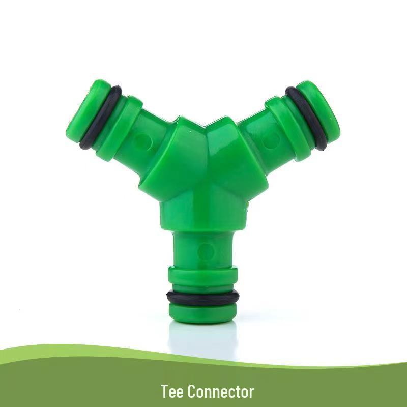 Soft Water Hose with Y-Valve 3-Way Splitter and Quick-Connect Nozzle