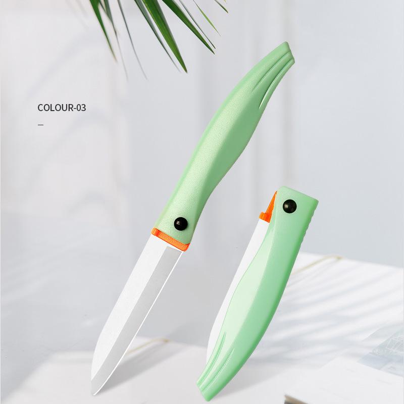 

Портативный мини складной нож керамический нож для чистки фруктов портативный милый портативный нож для нарезки кухонные принадлежности инструменты