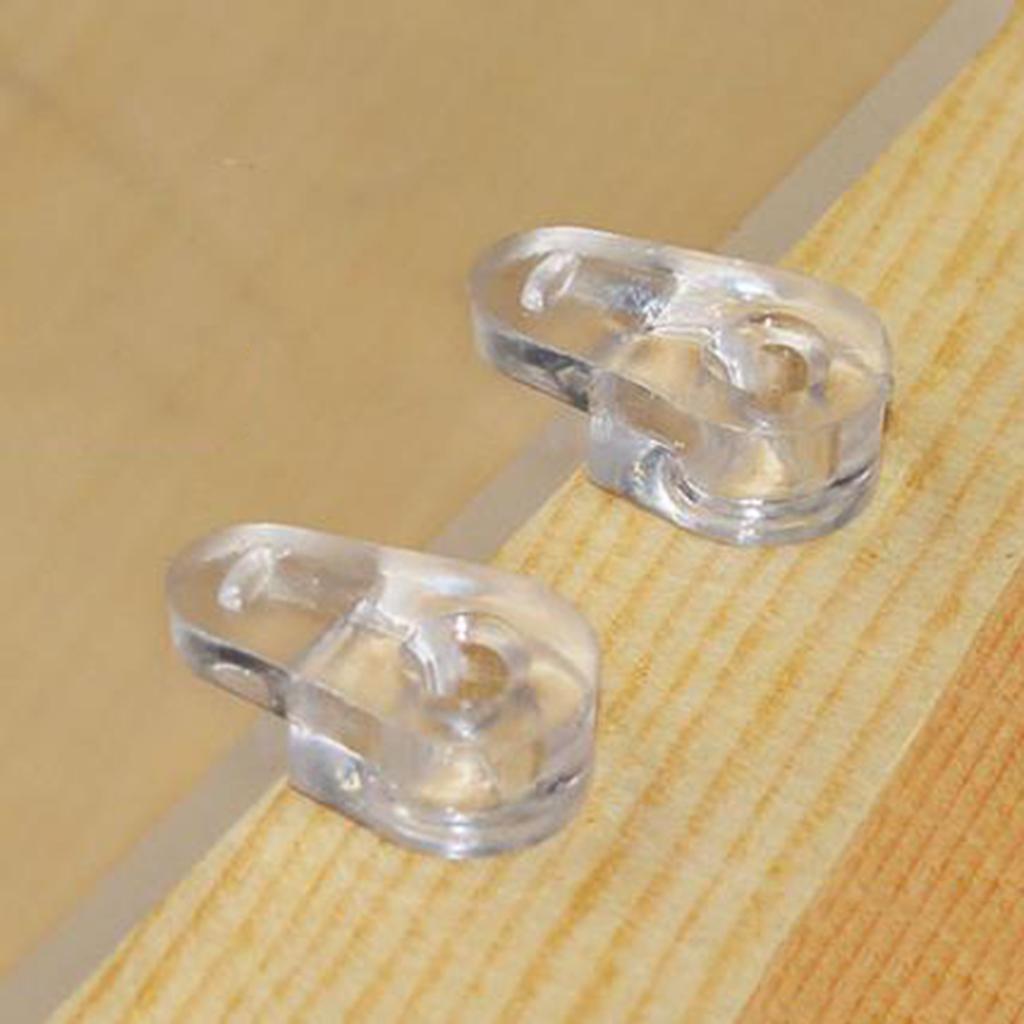 Retainer Clips for Windows Clear Plastic Screen Fixing Clips with Screws for Home Office Display Cabinets