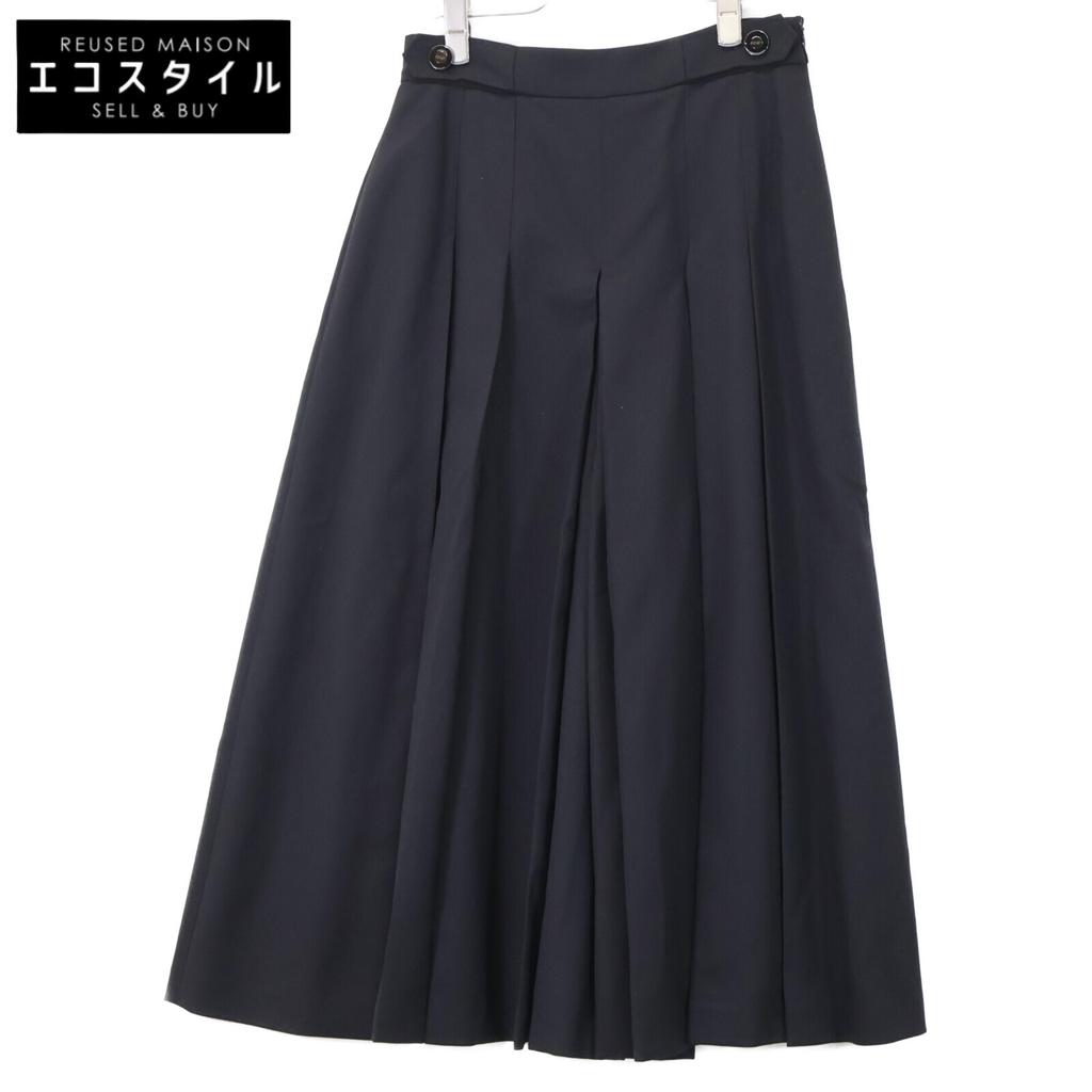 FOXEY Black 40158 Pleated Crystal Pants Bottoms 38 blackUsed